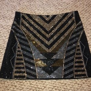 Embellished Mini Skirt